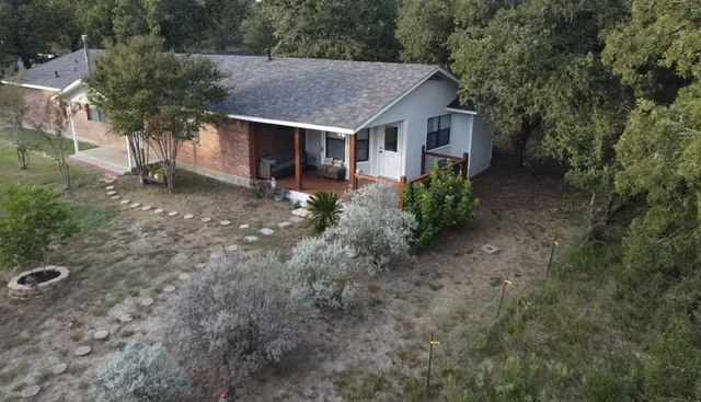 a house view with a outdoor space