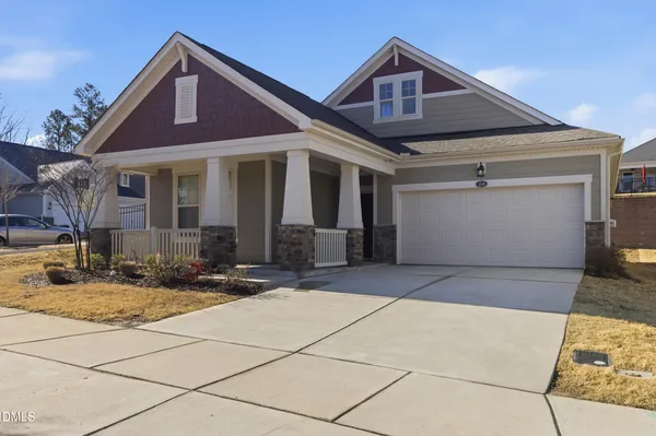 a front view of a house with entertaining space