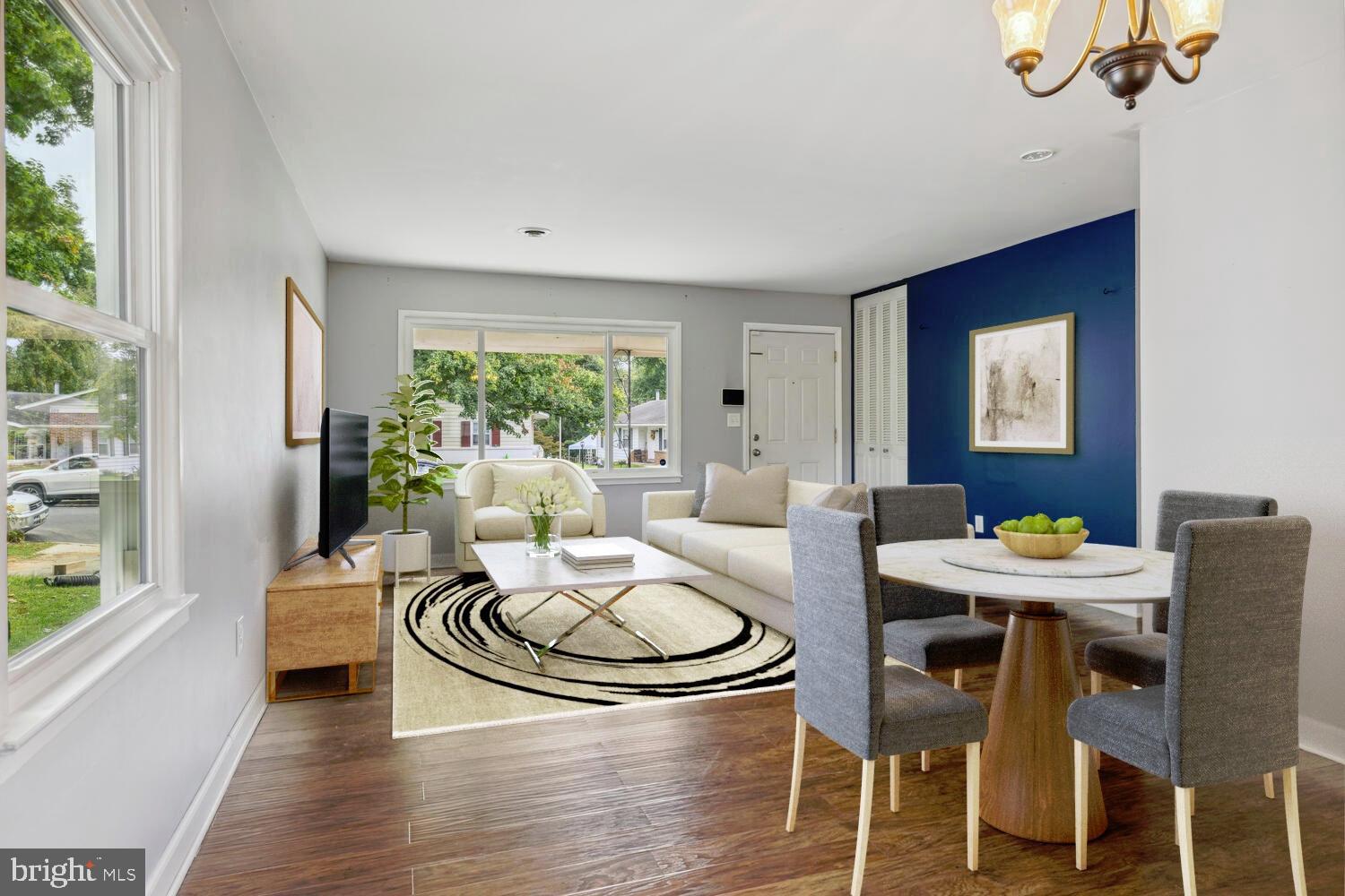 Living-Dining Room-Virtually Staged