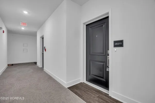 an empty room with closet
