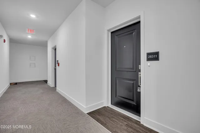 an empty room with closet