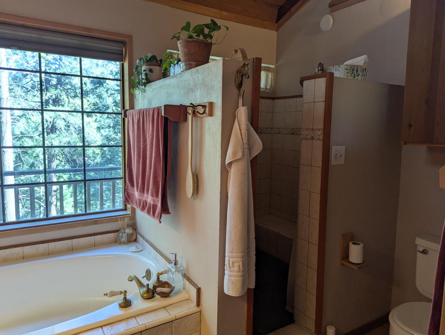 6105 Little Mountain Road Somerset, CA 95684 - Photo 9 of 21 full bathroom featuring a tile shower and a garden tub
