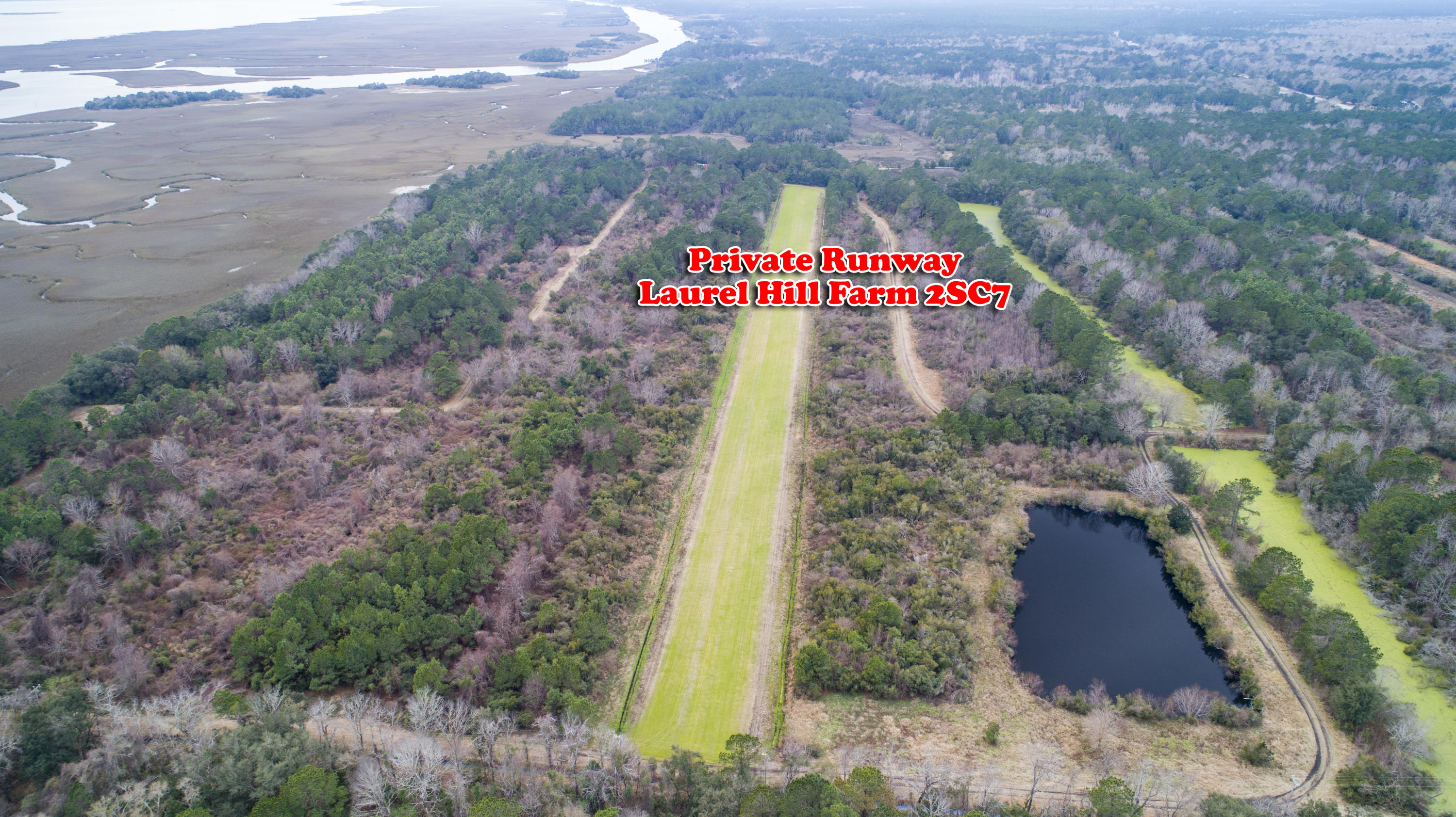 1007 Morants Point Road McClellanville, SC 29458 - Photo 4 of 26 LHF Airstrip Aerial