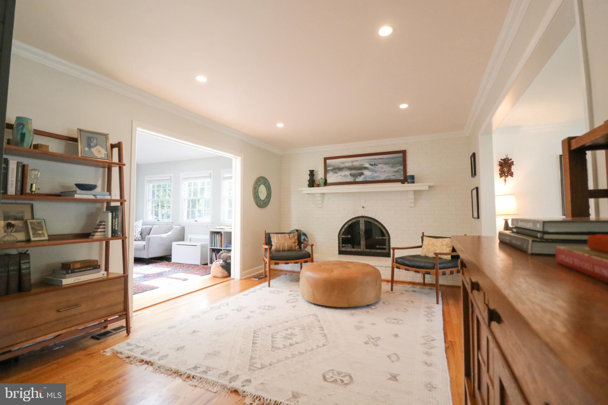 9320 Winbourne Road Burke, VA 22015 - Photo 14 of 55 Beautiful brick fireplace with arched detail.