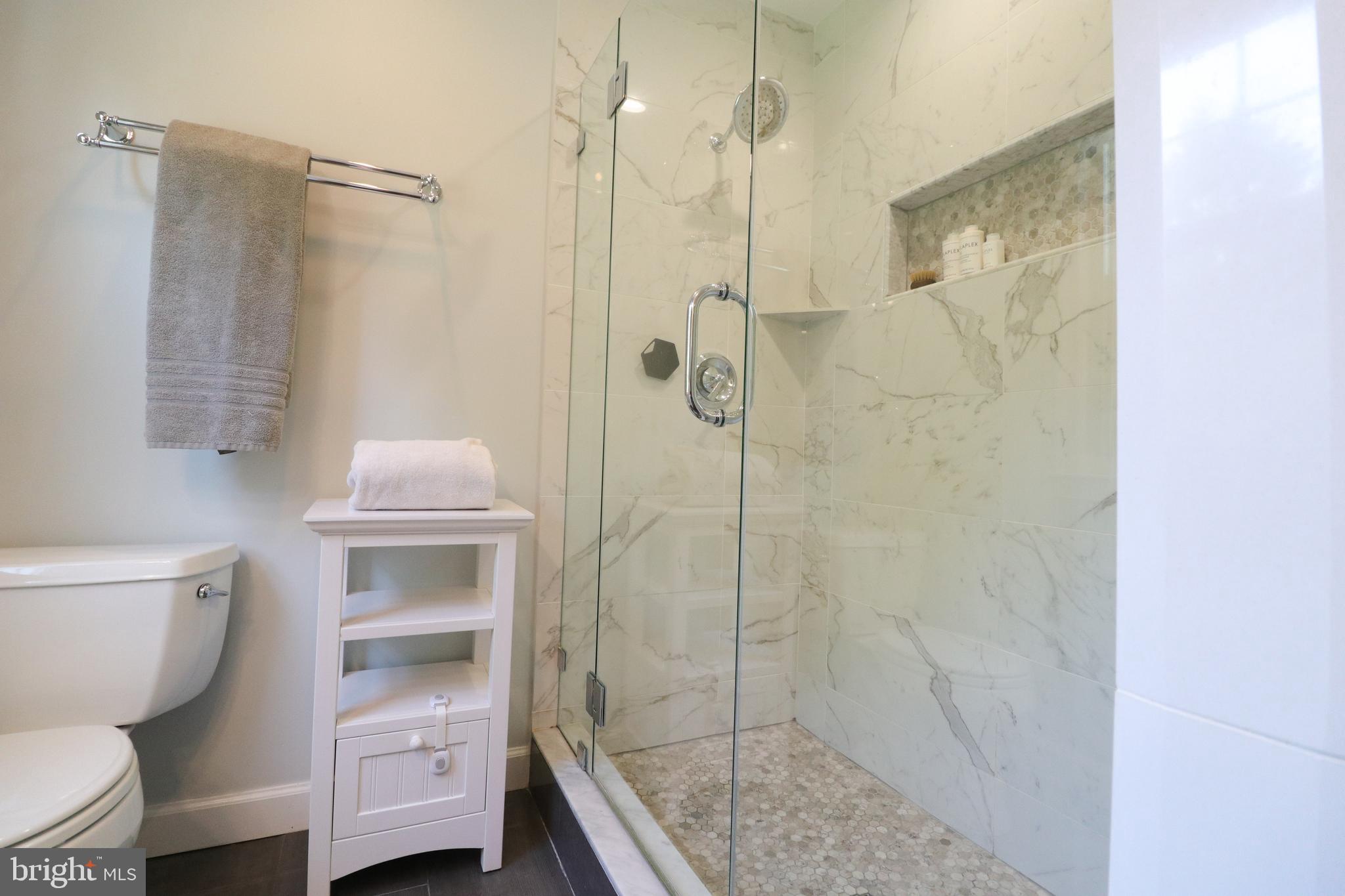 9320 Winbourne Road Burke, VA 22015 - Photo 29 of 55 Walk in shower with custom tile.