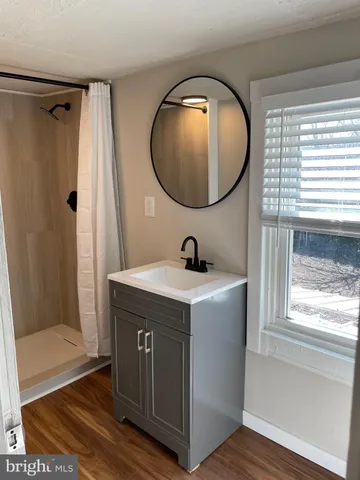 an empty room that has a window