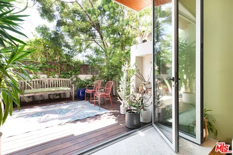 a outdoor space with furniture