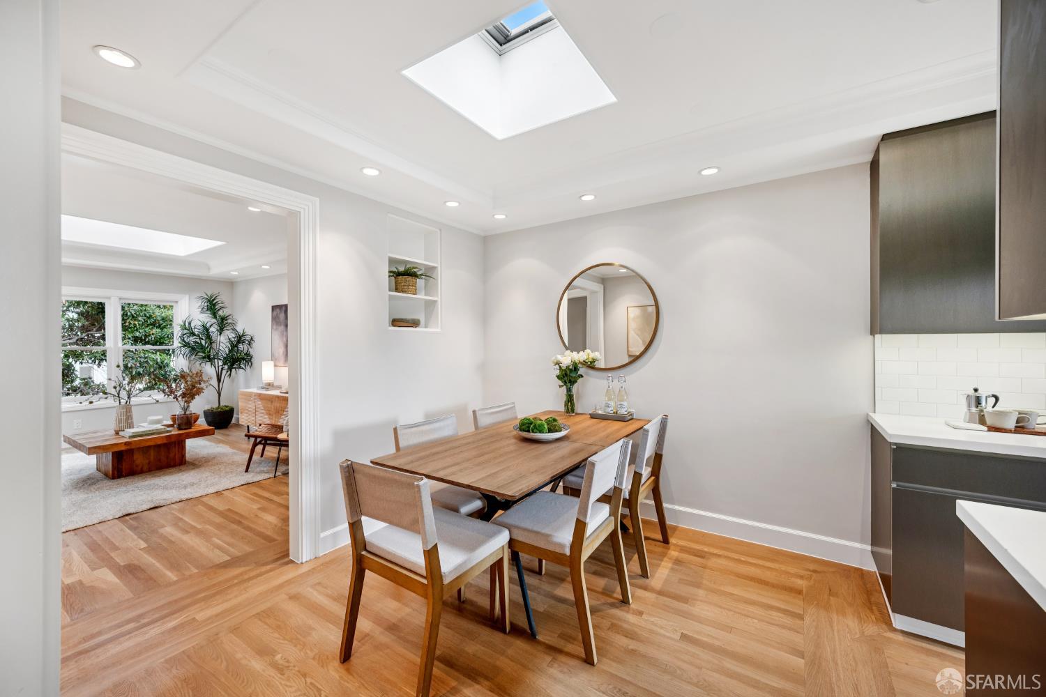 639 14th Street San Francisco, CA 94114 - Photo 19 of 54 a view of a dining room with furniture a rug and wooden floor