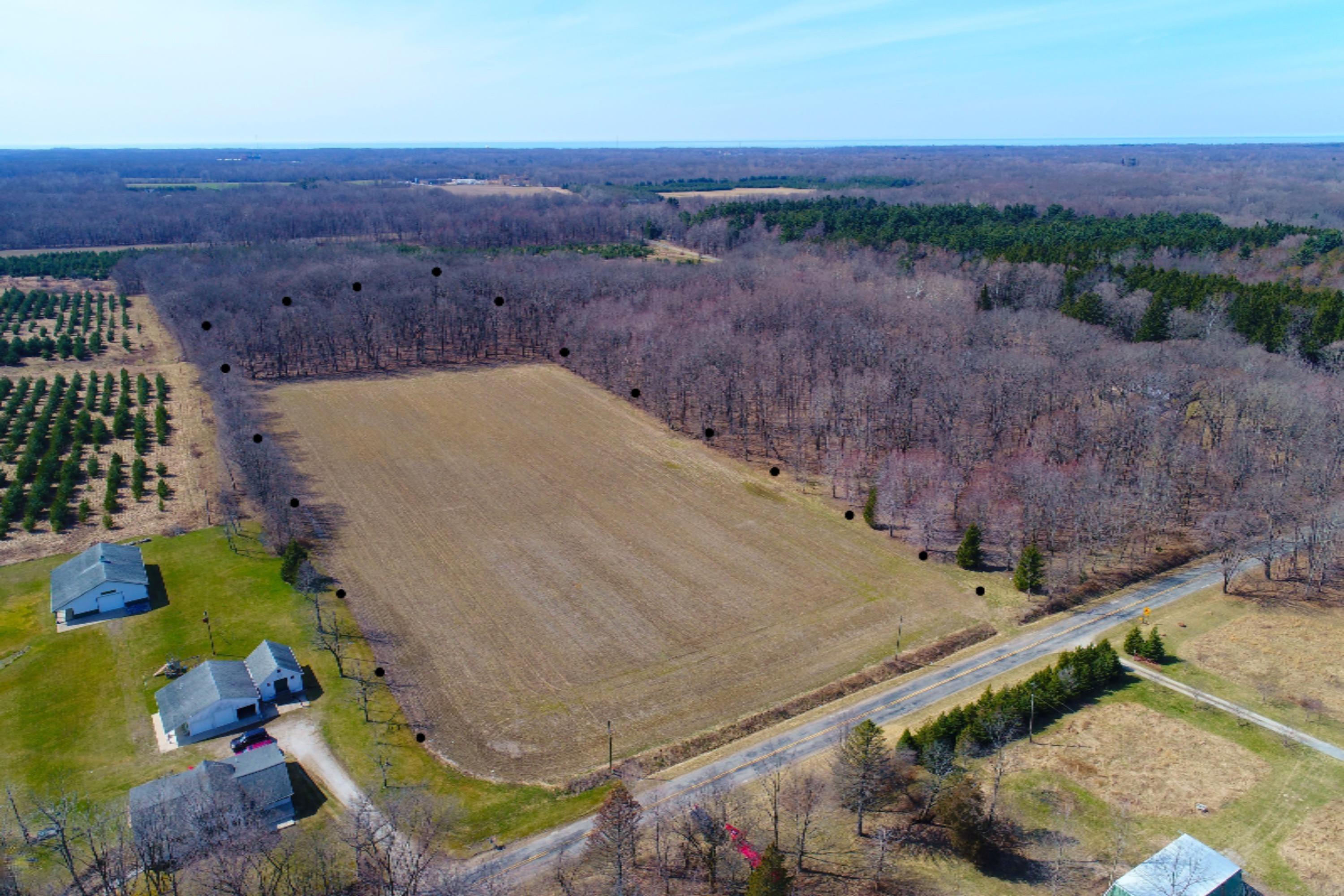 9000 Maudlin Road, Unit C New Buffalo, MI 49117 - Photo 1 of 8 Aerial view Lakeside Road