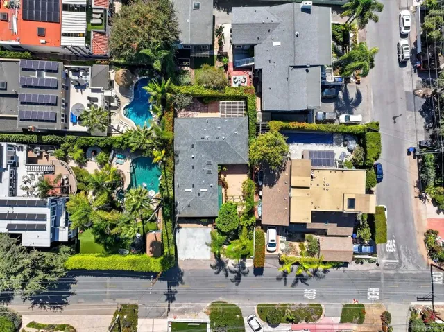 an aerial view of a city