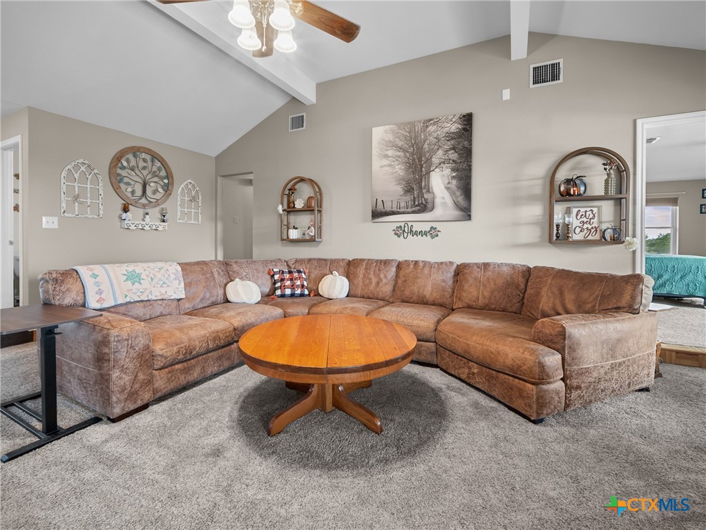 782 Santa Clara Loop Marion, TX 78124 - Photo 36 of 48 a living room with furniture a wall paintings and a lamp