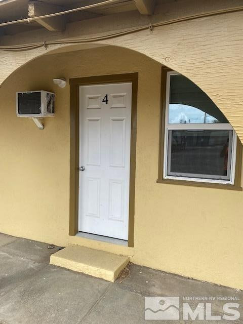 a view of a door of the house