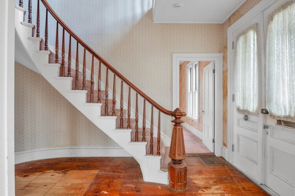 37 School Street Merrimac, MA 01860 - Photo 14 of 34 a view of entryway and hall with wooden floor