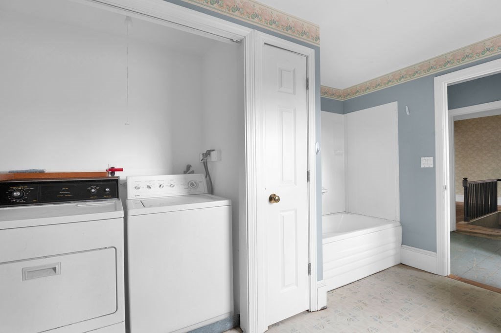 37 School Street Merrimac, MA 01860 - Photo 30 of 34 a utility room with dryer and washer