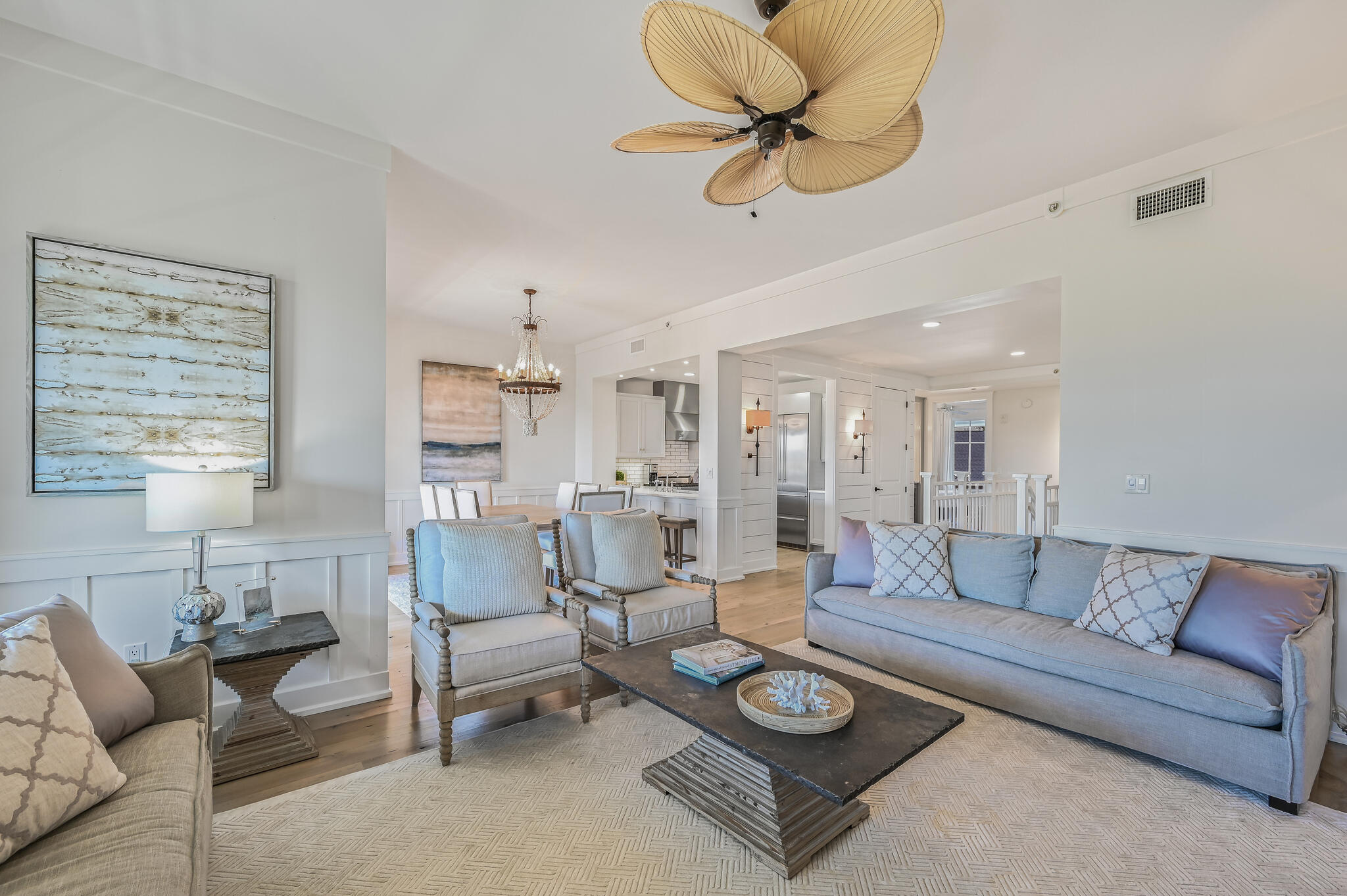 37 Compass Point Way South, Unit 108 Inlet Beach, FL 32461 - Photo 11 of 65 a living room with furniture a rug and a chandelier