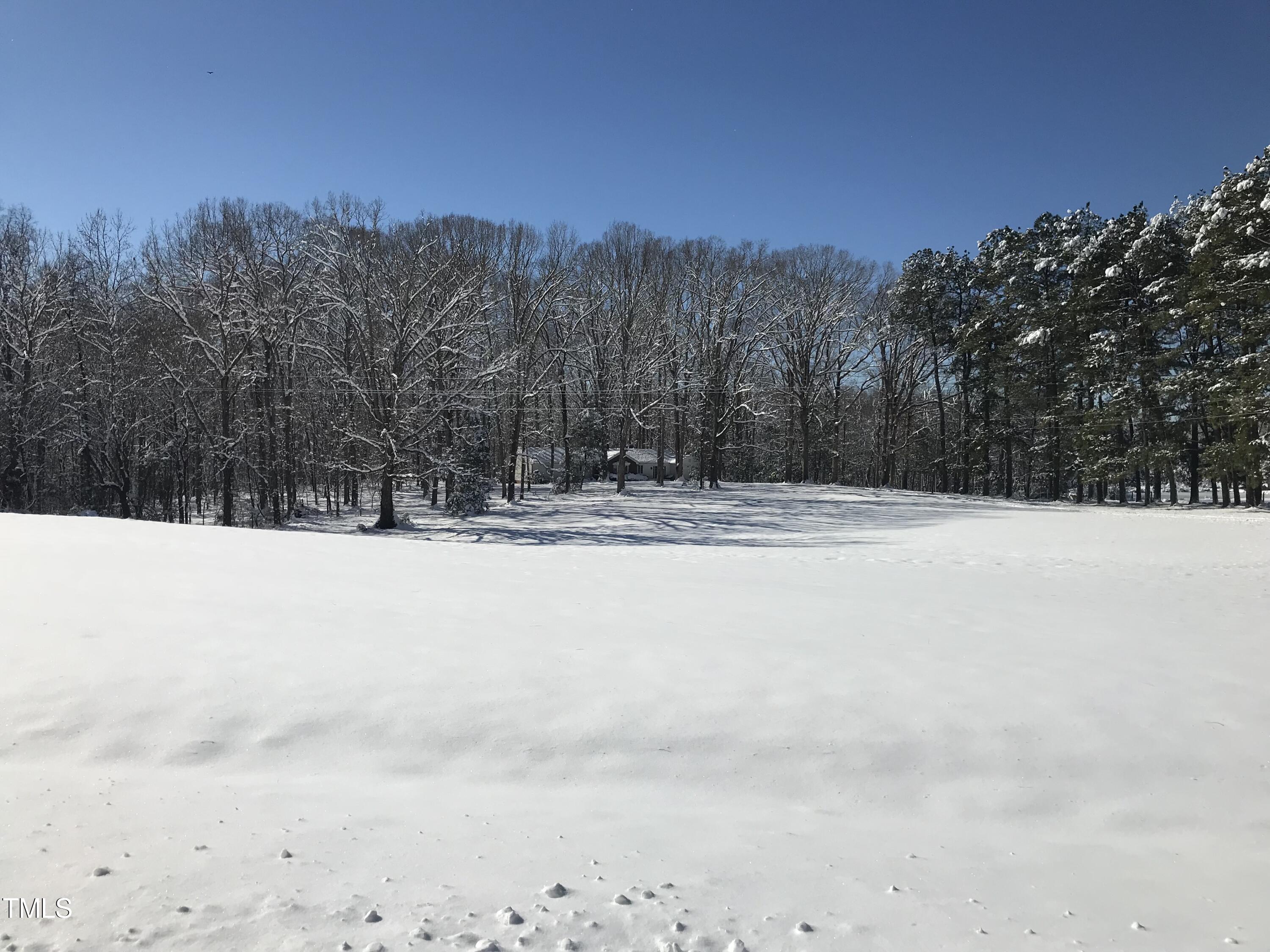 389 Dewitt Smith Road Pittsboro, NC 27312 - Photo 6 of 39 Beautiful snowfall photo of the pasture.