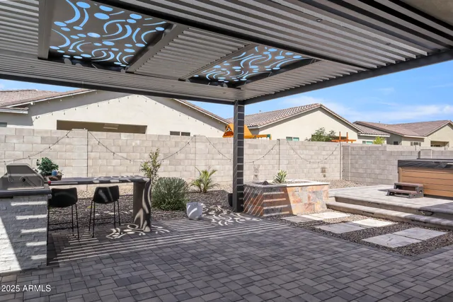 a view of an outdoor space with seating area