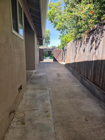 a view of a hallway with entryway
