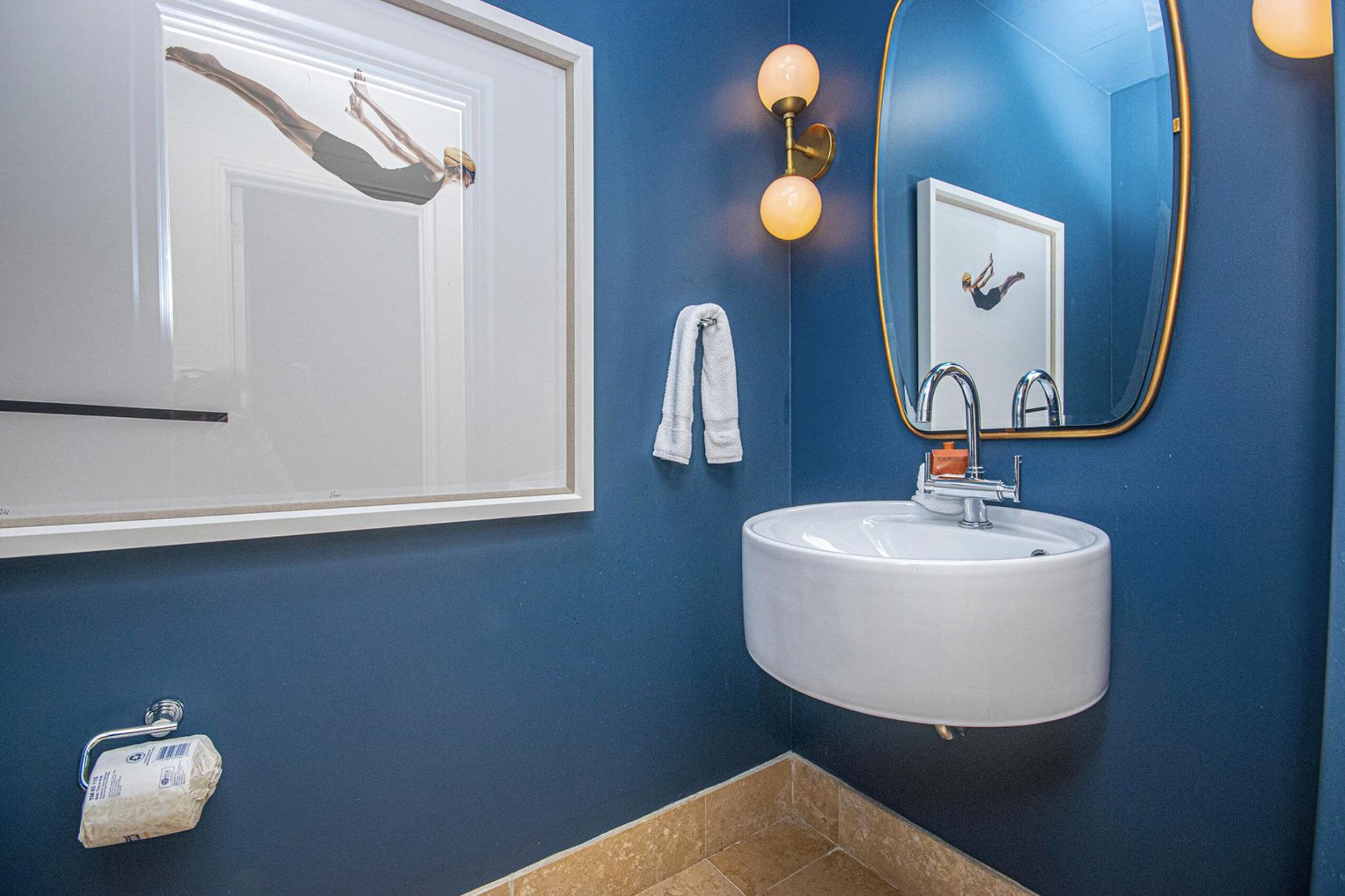 136 Georgetown Avenue, Unit 2B1 Inlet Beach, FL 32461 - Photo 17 of 21 a bathroom with a sink mirror and toilet