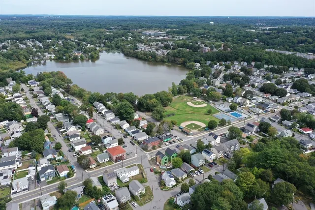 an aerial view of a city
