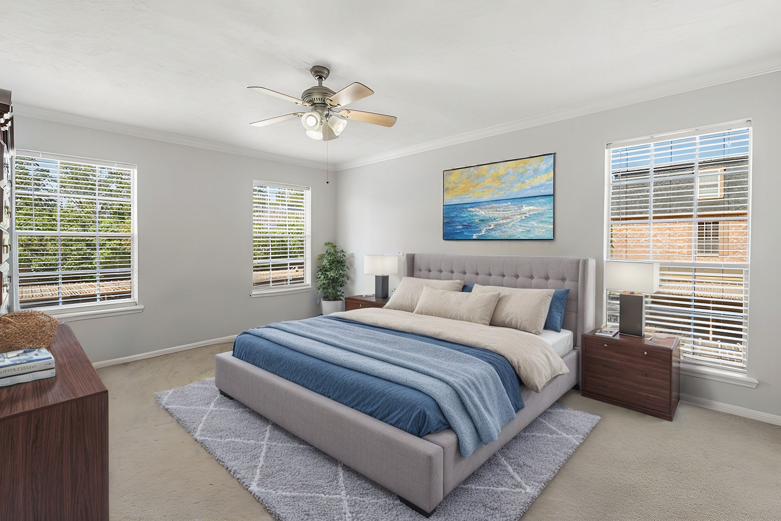 355 North Post Oak Lane, Unit 742 Houston, TX 77024 - Photo 10 of 18 a bedroom with a large bed and a window