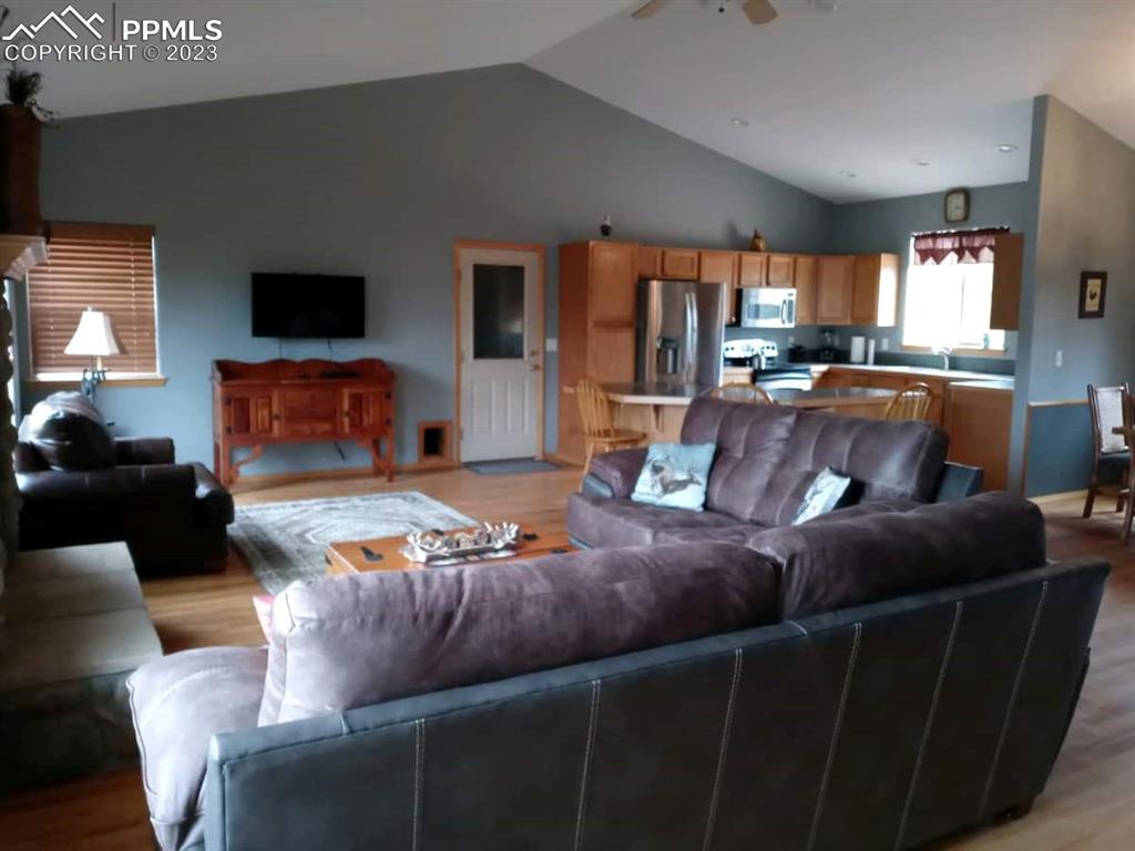238 Aspen Circle Divide, CO 80814 - Photo 19 of 42 a living room with furniture and a flat screen tv