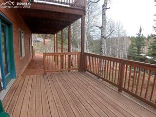 238 Aspen Circle Divide, CO 80814 - Photo 6 of 42 a view of backyard with a deck and wooden floor