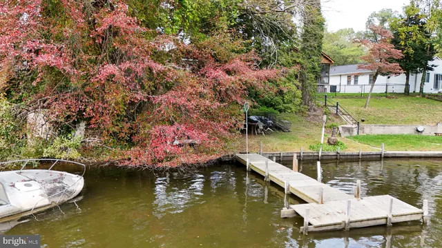 a view of a lake with houses