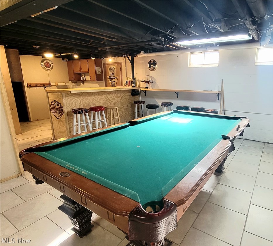 36859 Butternut Ridge Road North Ridgeville, OH 44039 - Photo 31 of 35 Rec room with billiards, bar, and light tile flooring