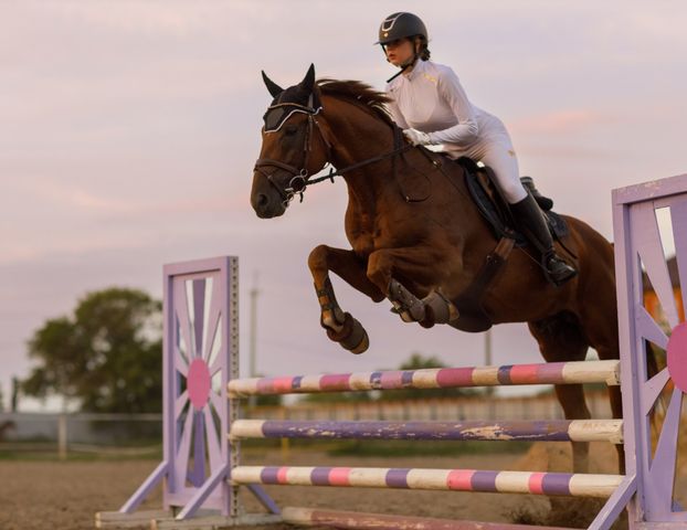 a bedroom with furniture and a large window
