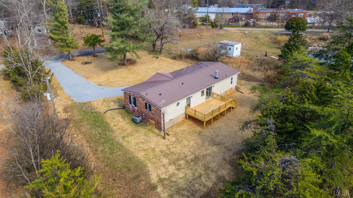 111 Bandy Road Gladys, VA 24554 - Photo 46 of 54 an aerial view of a house with outdoor space and lake view