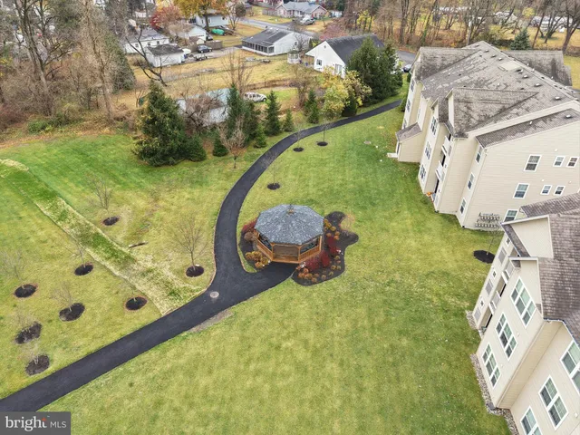 an aerial view of a wooden floor