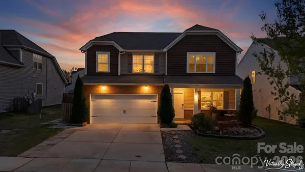 a front view of a house