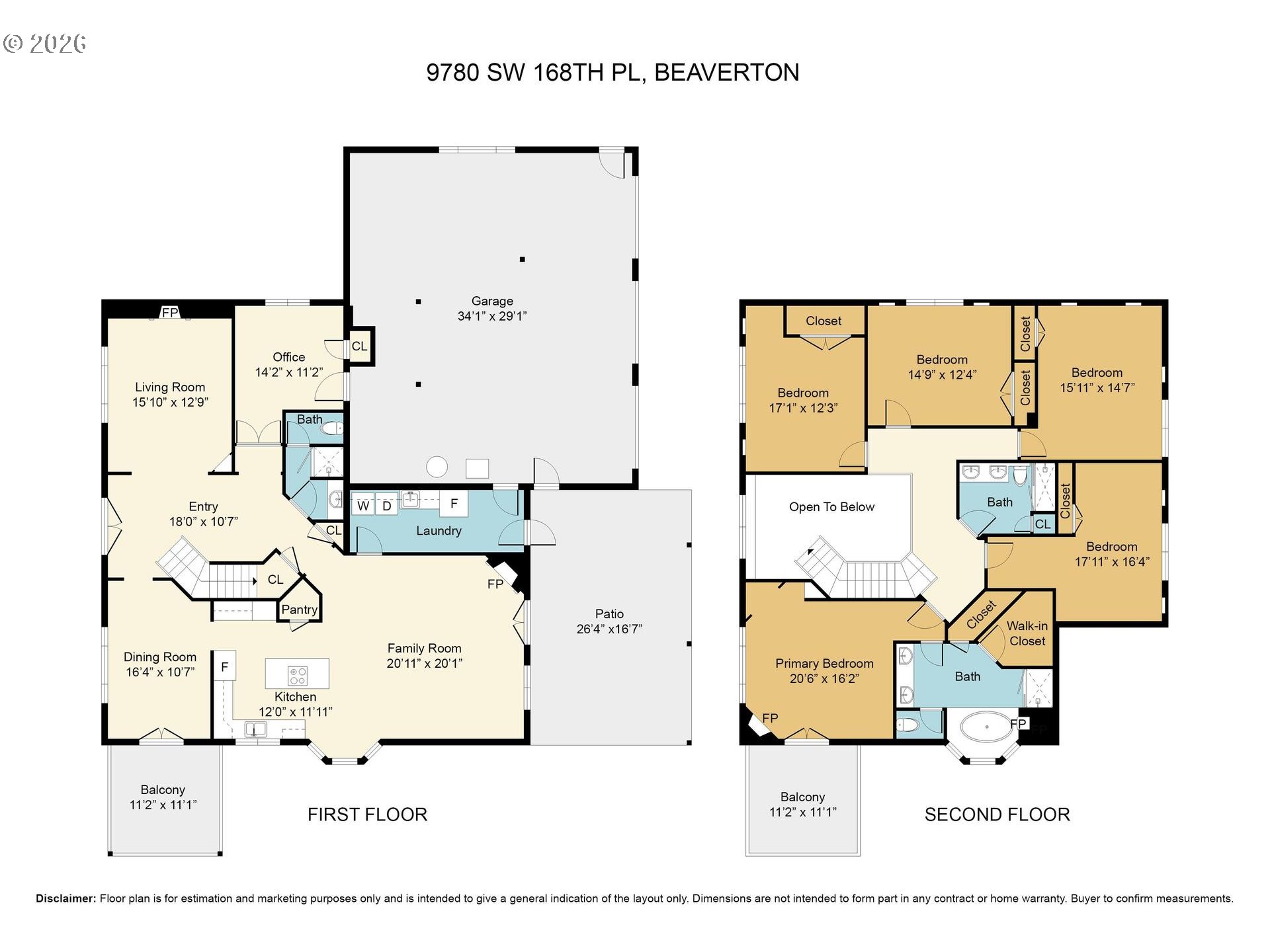 9780 Southwest 168th Place Beaverton, OR 97007 - Photo 47 of 47 Floor Plan