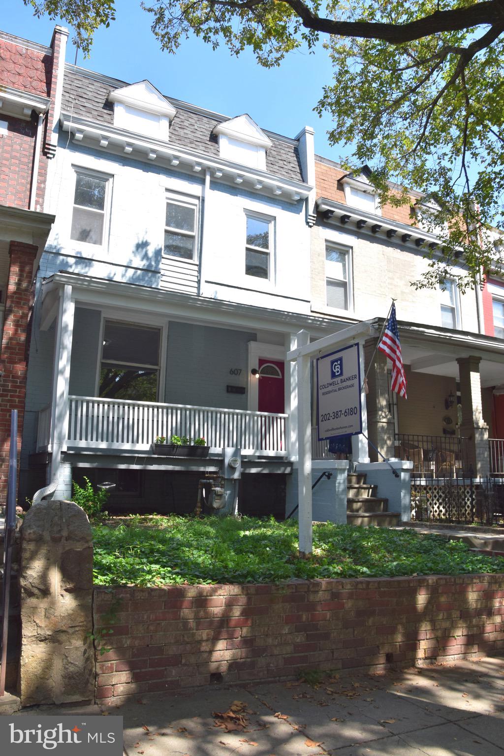 607 Columbia Road Northwest Washington, DC 20001 - Photo 45 of 48 Front elevation with separate basement entrance