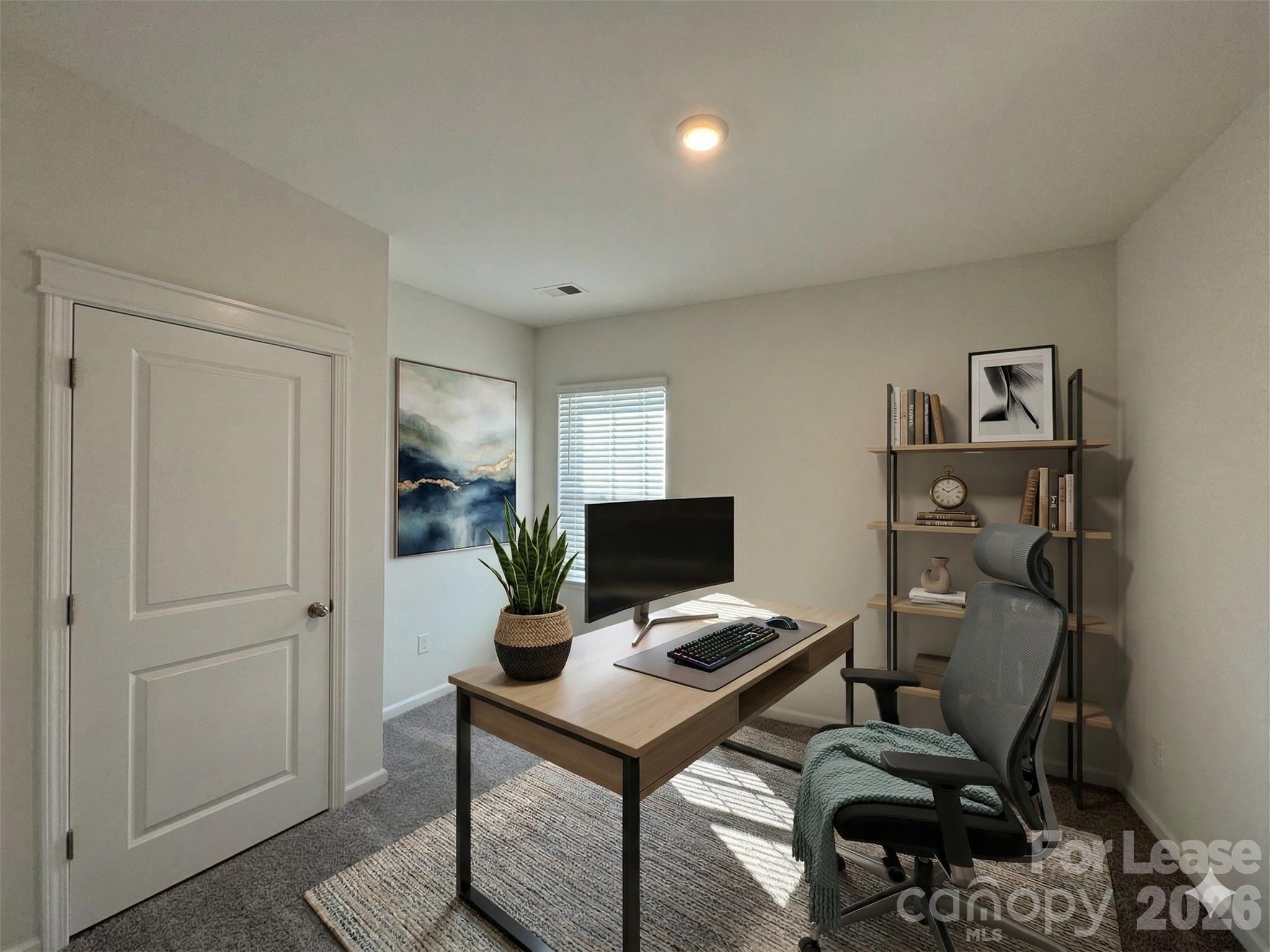 122 Old Home Road Statesville, NC 28677 - Photo 7 of 25 a view of a workspace with furniture and a window