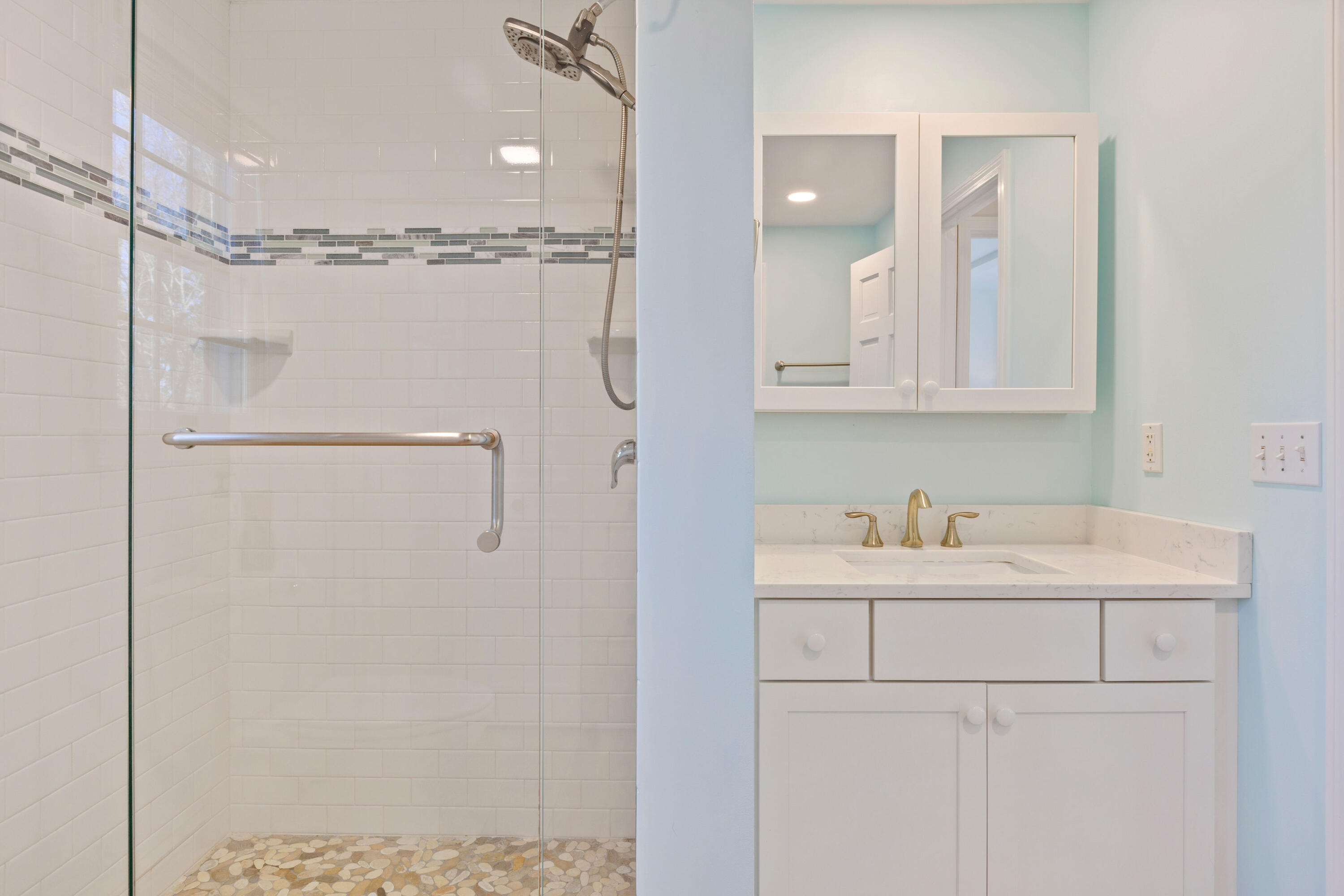 220 Hay Road Eastham, MA 02642 - Photo 25 of 54 a bathroom with a sink and a mirror
