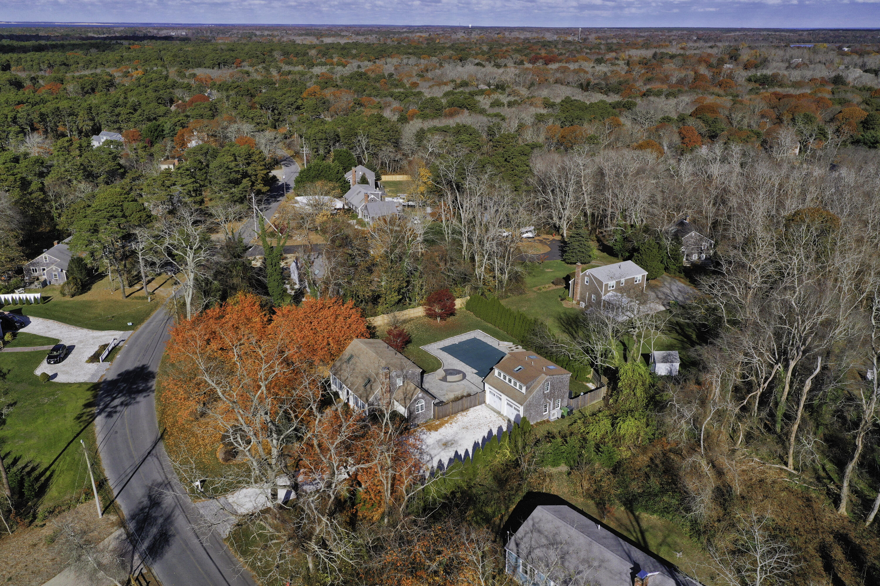 220 Hay Road Eastham, MA 02642 - Photo 50 of 54 an aerial view of residential houses with outdoor space
