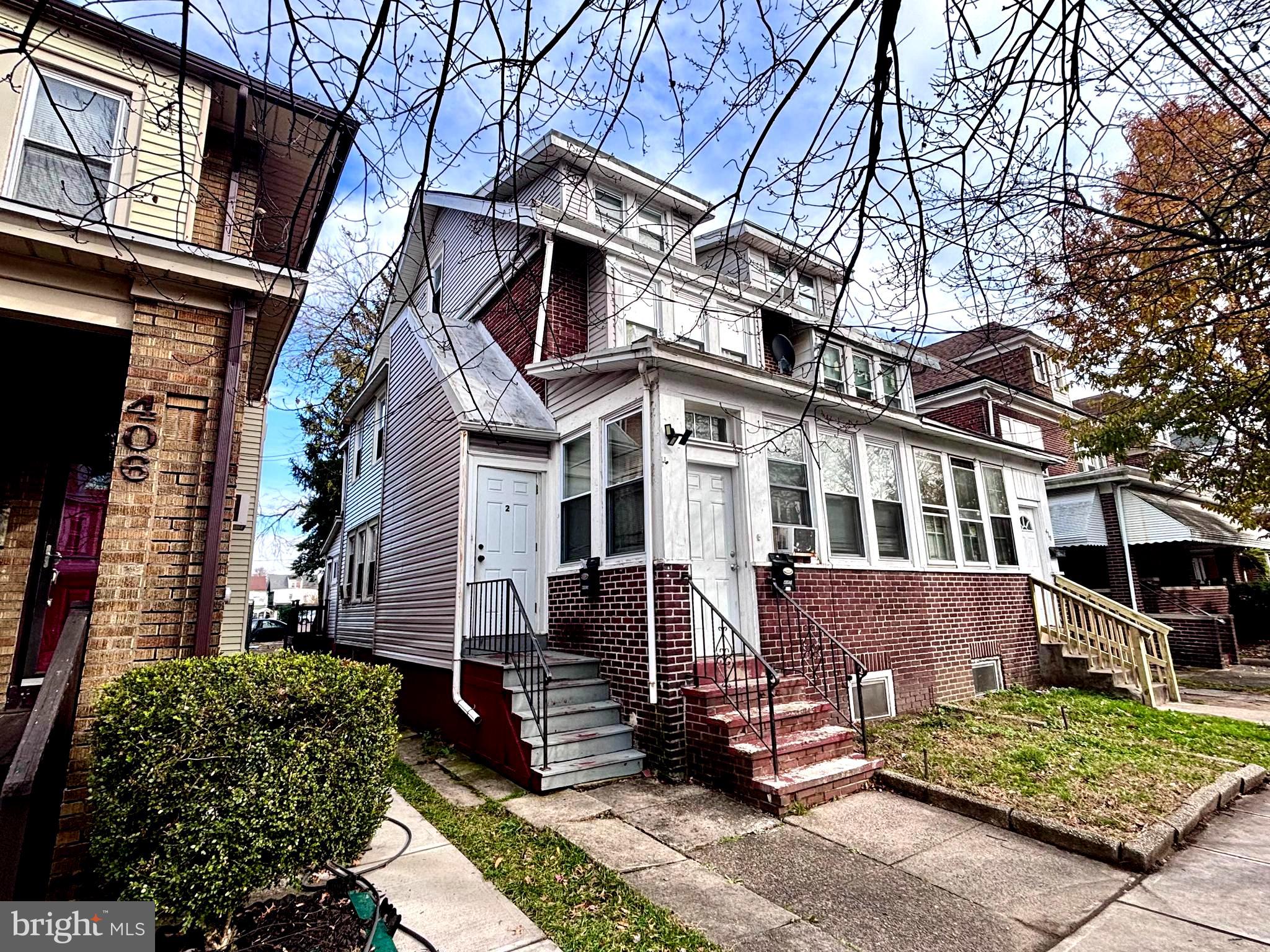 a front view of a house