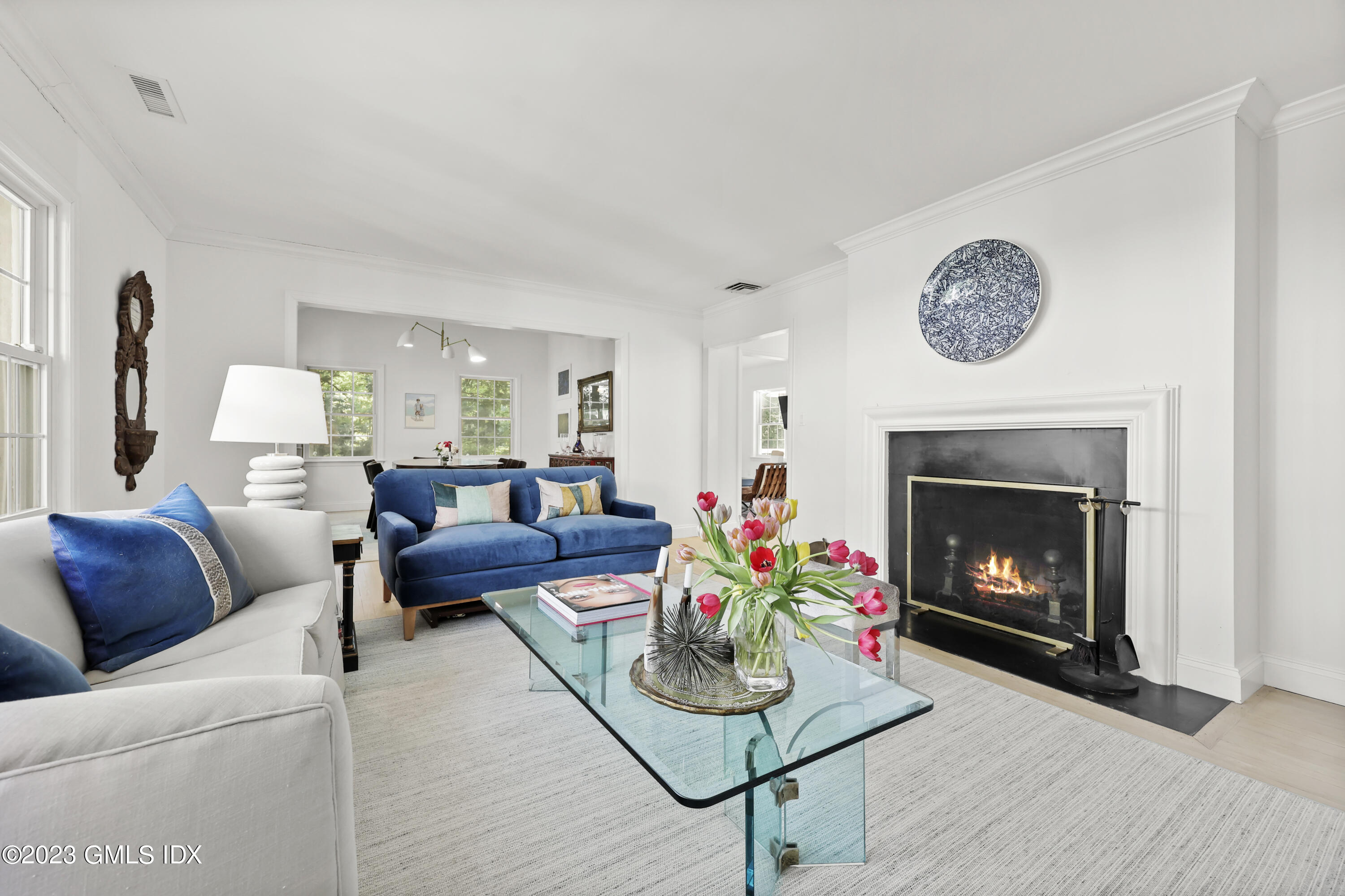 7 Cottontail Road Cos Cob, CT 06807 - Photo 3 of 29 a living room with furniture and a fireplace