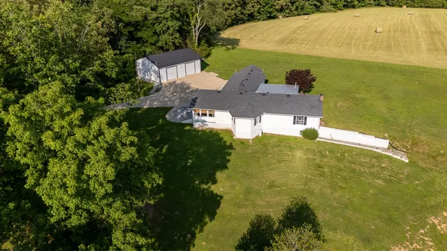 a view of an outdoor space and a lake view