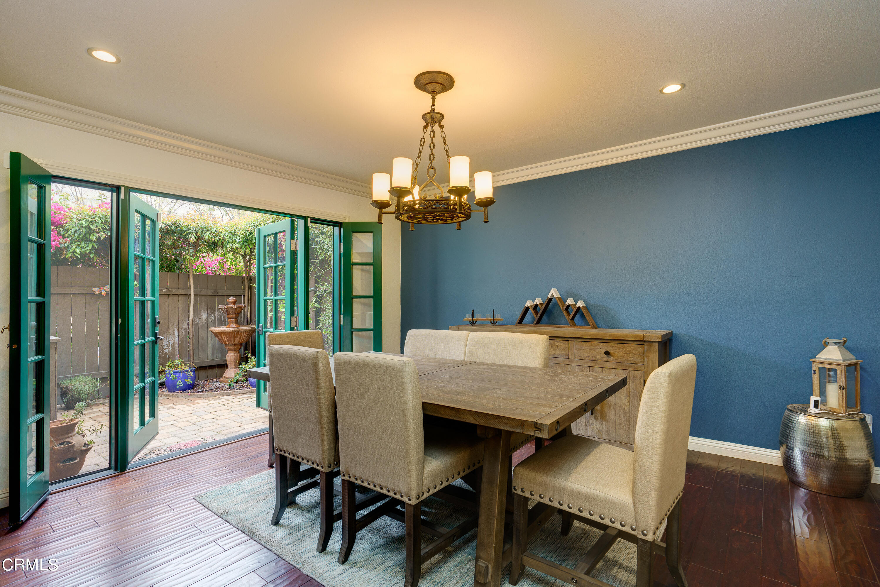 1102 Calle Adra Duarte, CA 91010 - Photo 16 of 30 a view of a dining room with furniture wooden floor and chandelier