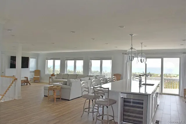 a view of balcony and yard