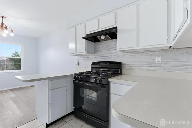 a kitchen with a sink a stove and cabinets