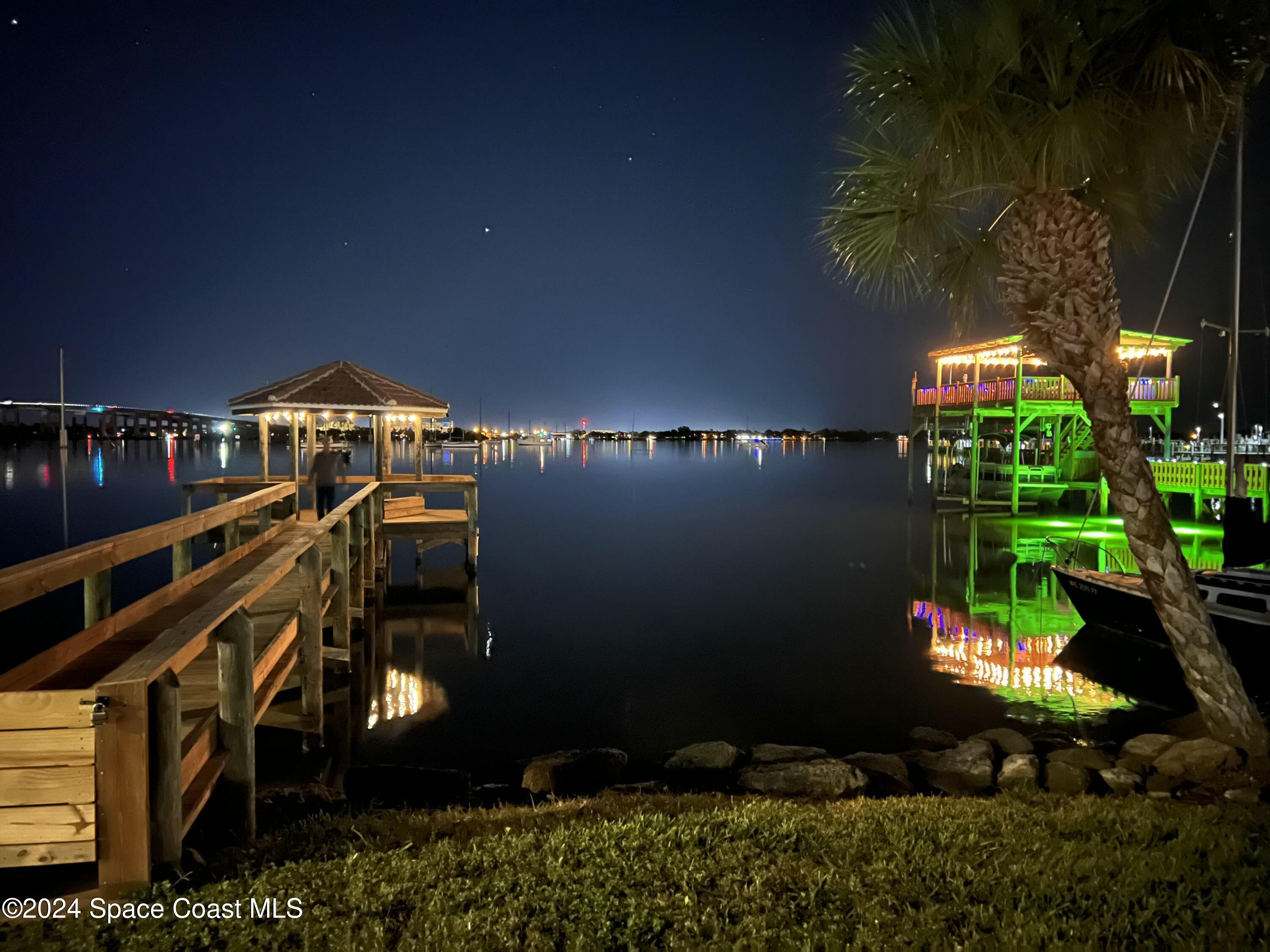 29 Riverside Drive, Unit 201 Cocoa, FL 32922 - Photo 42 of 46 Dock night