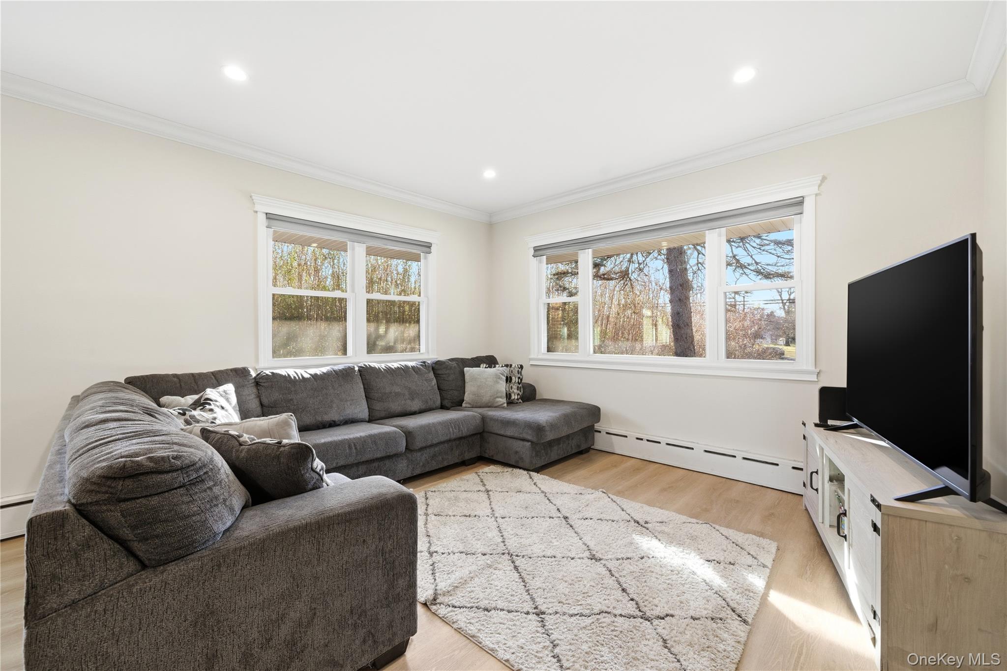 200 North Side Road Wading River, NY 11792 - Photo 3 of 30 a living room with furniture and a flat screen tv