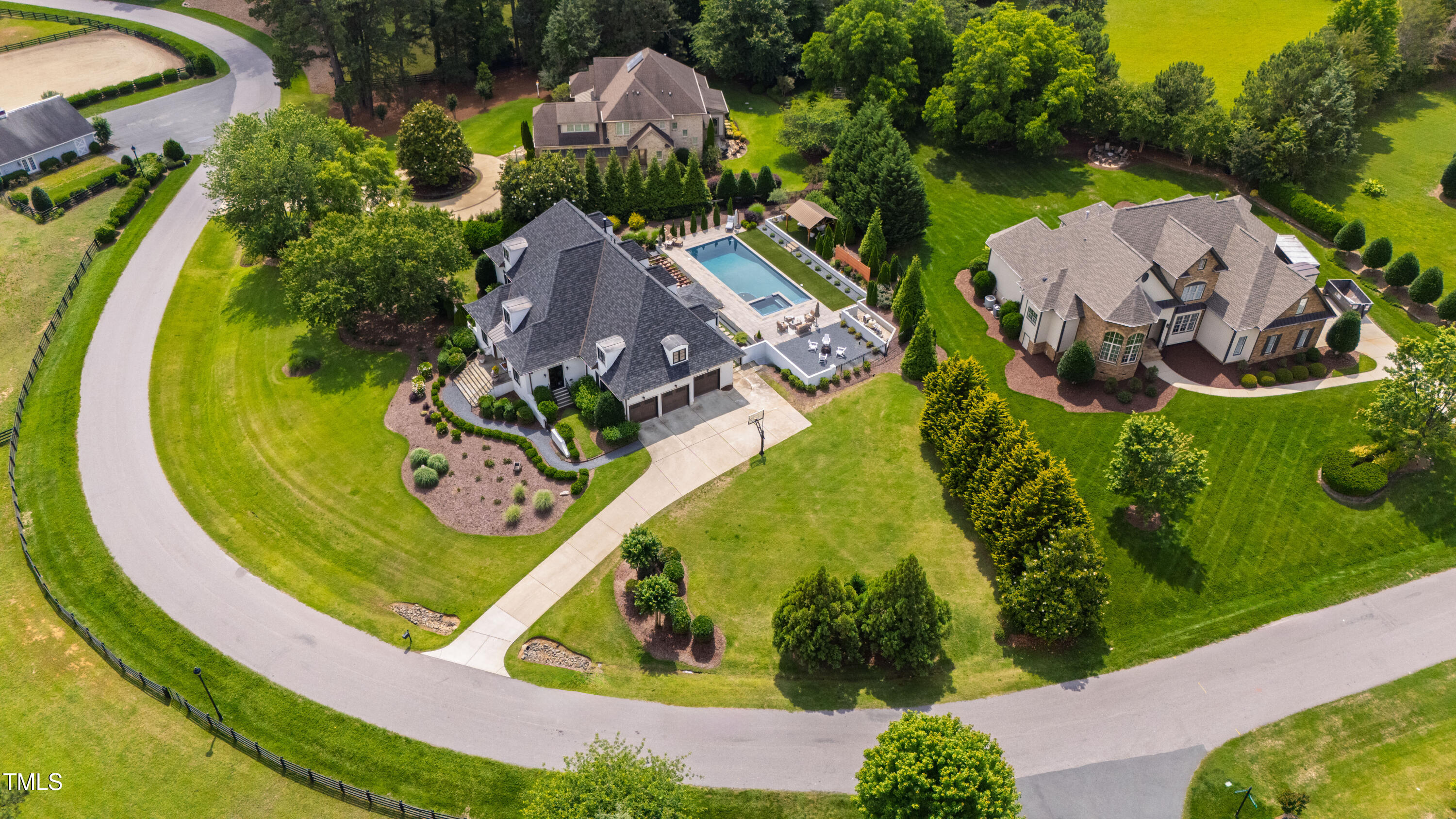 4725 Saratoga Falls Lane Raleigh, NC 27614 - Photo 84 of 97 an aerial view of a swimming pool