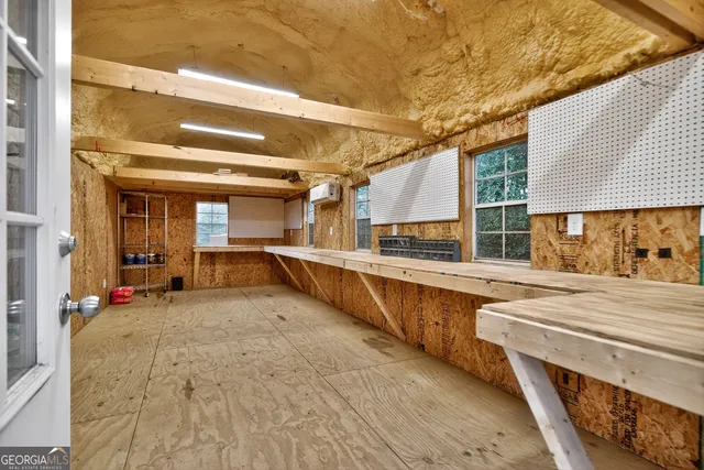 a house with trees in front of it