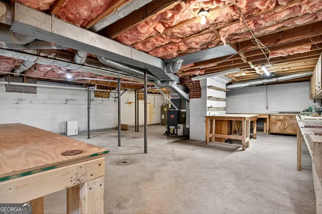 a view of a balcony with yard