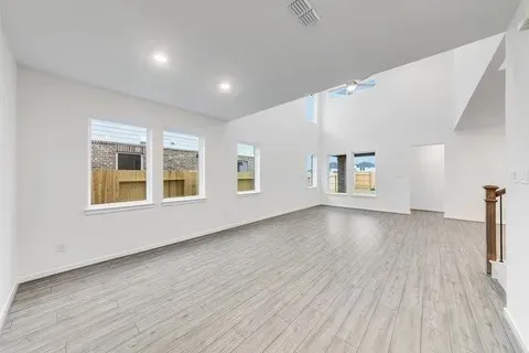 a view of livingroom with hardwood floor and hallway